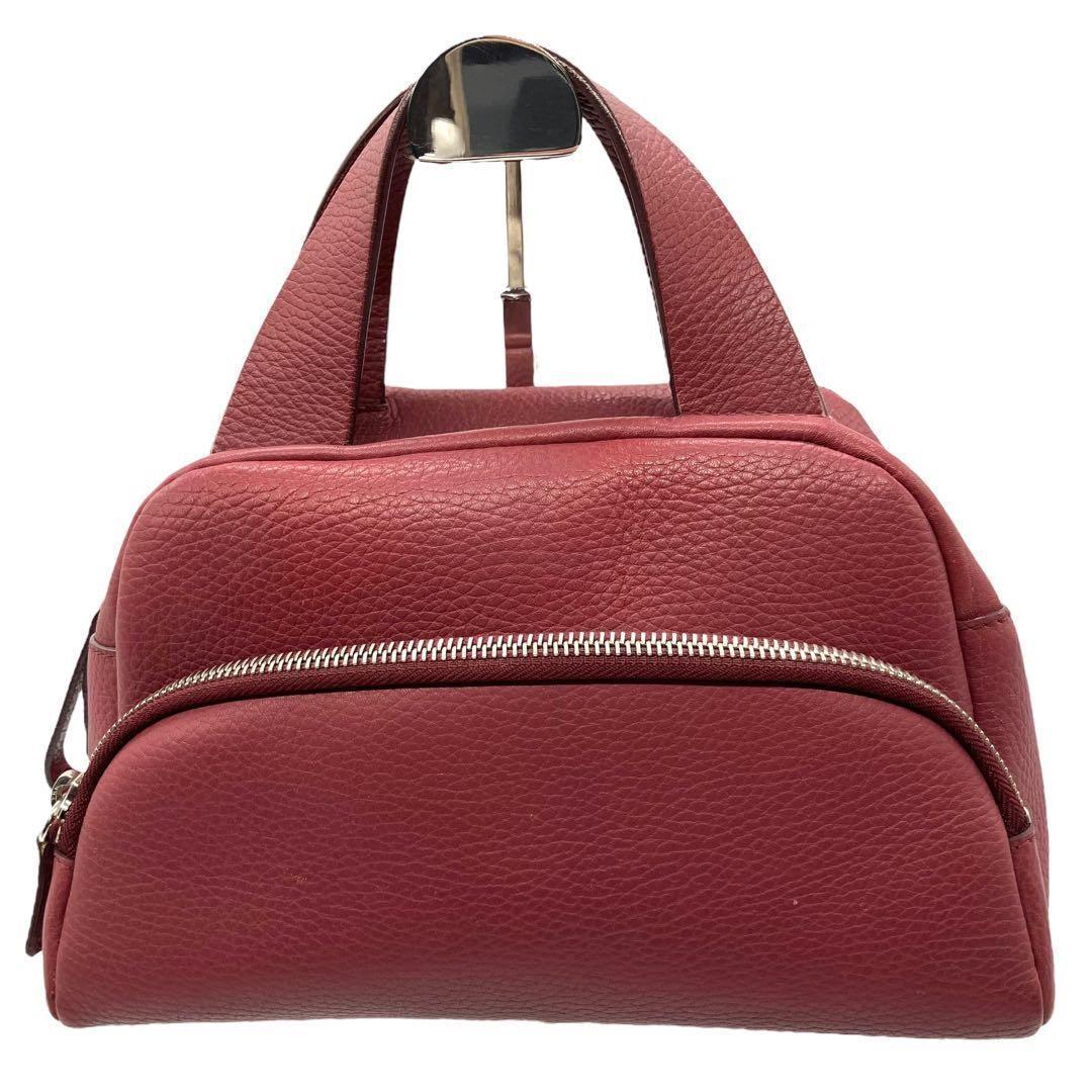 良品 2009 MAURO GOVERNA ハンドバッグ 2way 紫ピンク