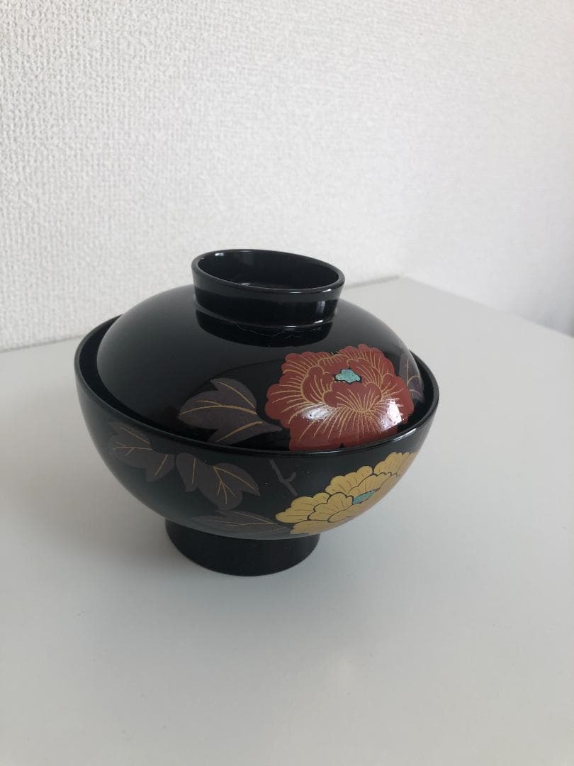 【送料込み・新品未使用】会津塗り 御吸物椀霧箱｛５点｝入り