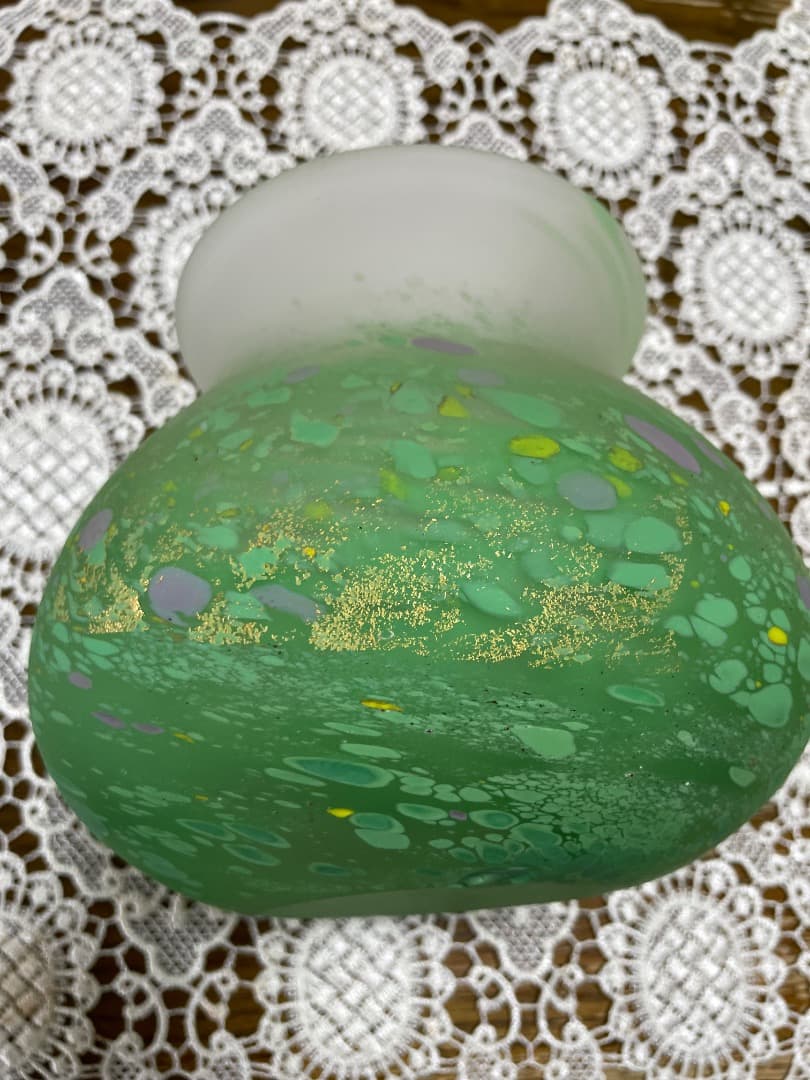 文化勲章受賞作家　藤田喬平作　手吹「三彩」 共箱入