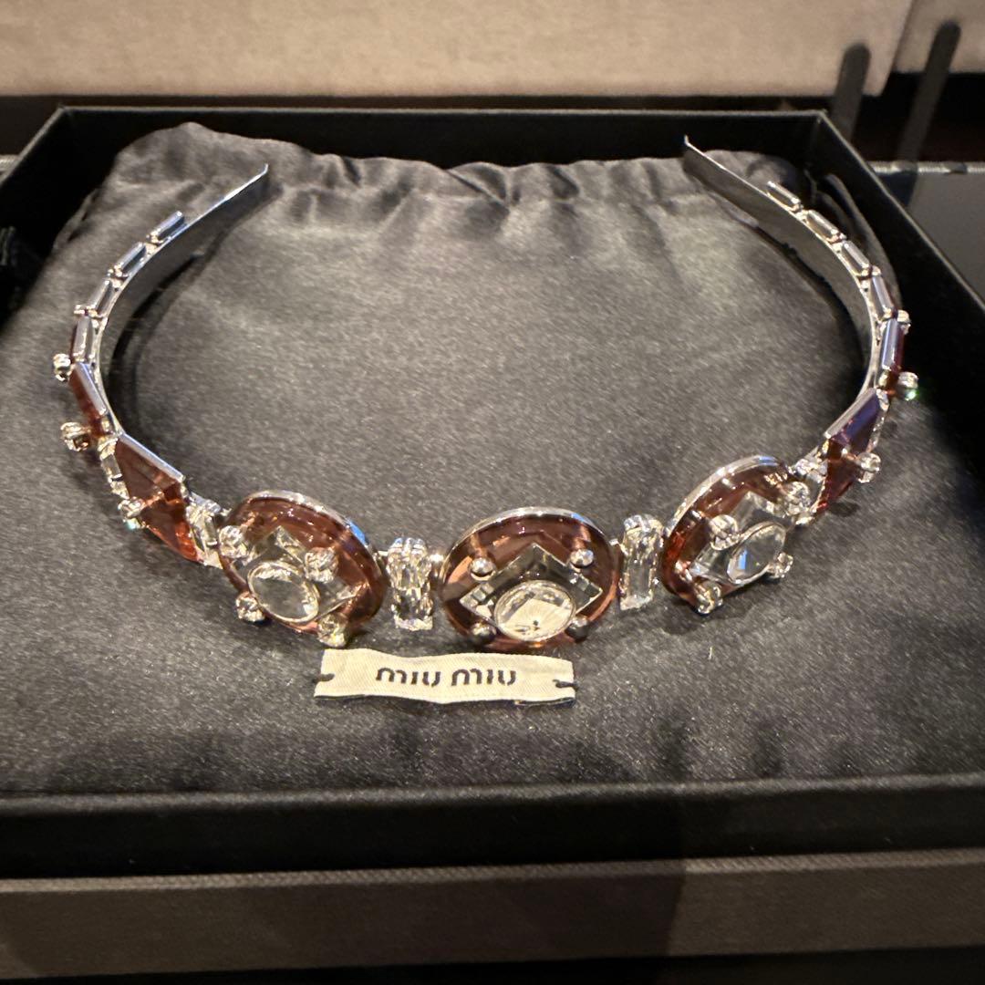 miu miu クリスタルカチューシャ