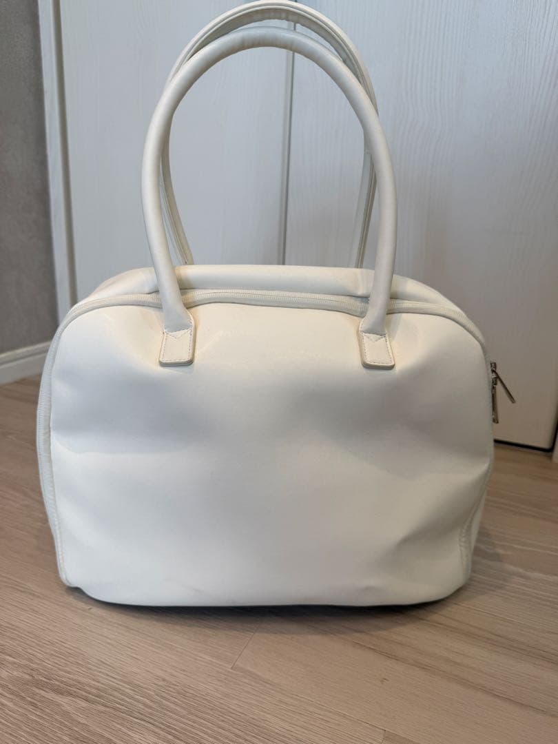 Aww サボテンヴィーガンレザーデイリーボストンバッグ (25L)ホワイト