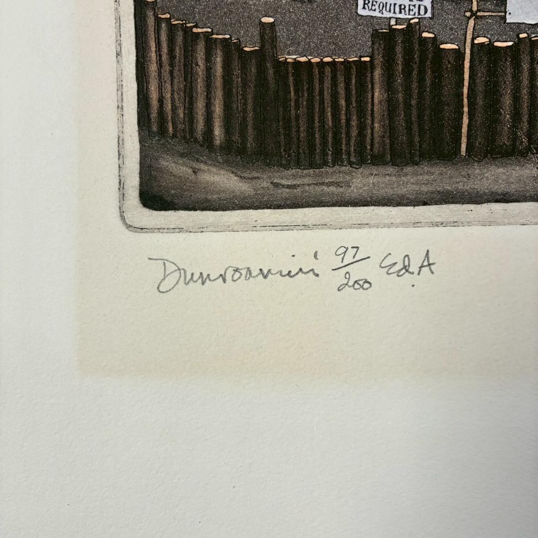 グラハム・クラーク「Dunroamin」エッチング他+手彩色 直筆サイン入