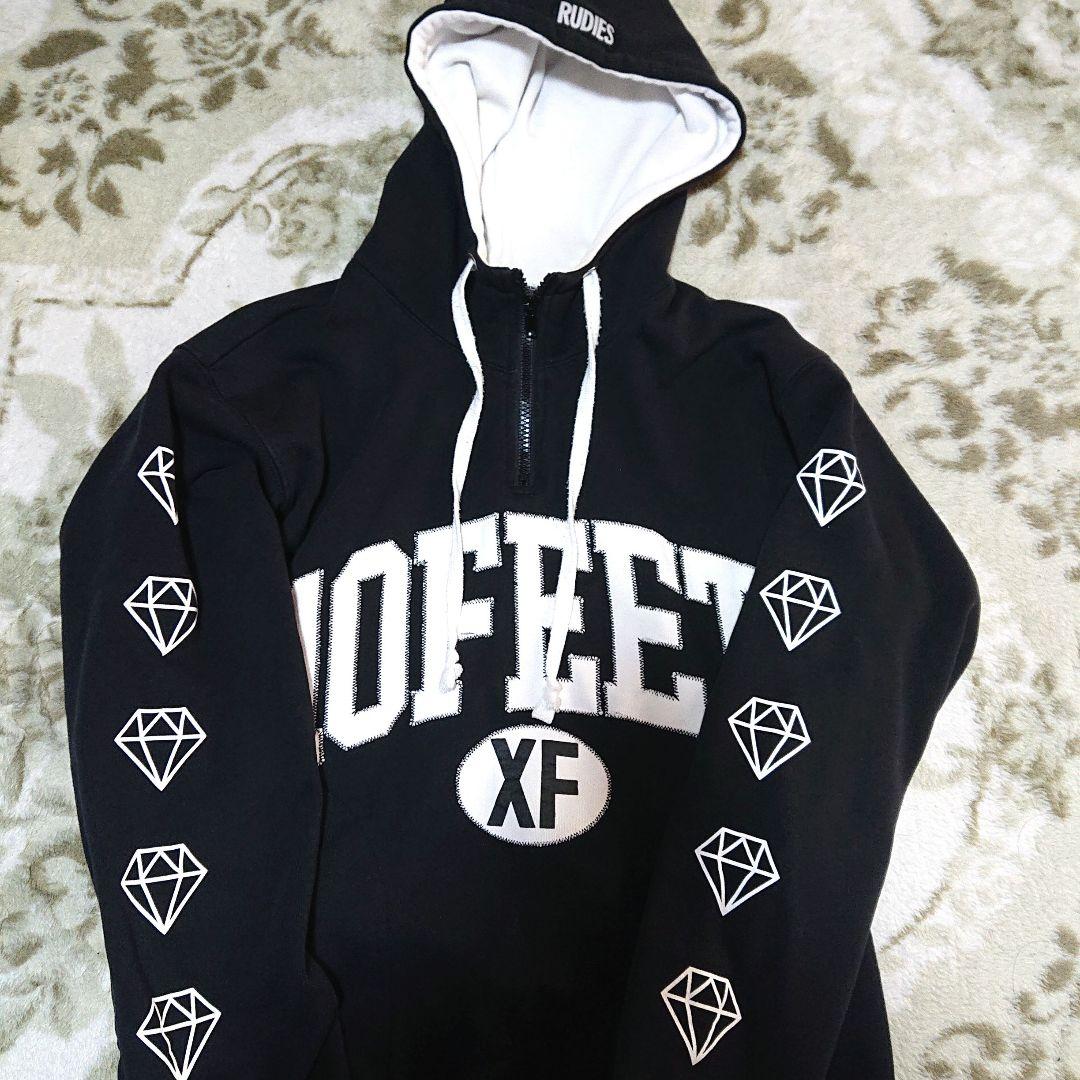 10-FEET × RUDIES Wネーム ハーフジップパーカー(黒)Mサイズ