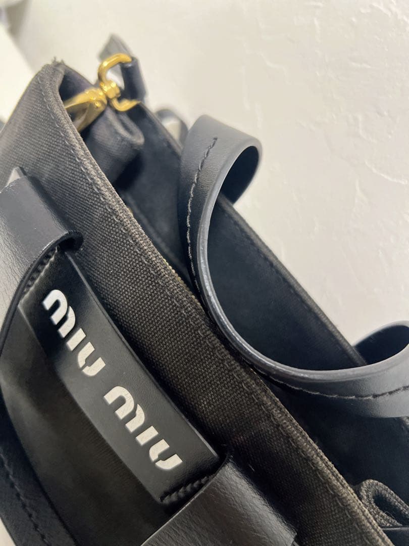 MIU MIU カナパ キャンバス ショルダーバッグ