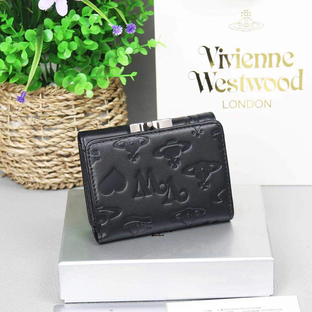 Vivienne Westwood ヴィヴィアン 三つ折り財布 レザー 金s2