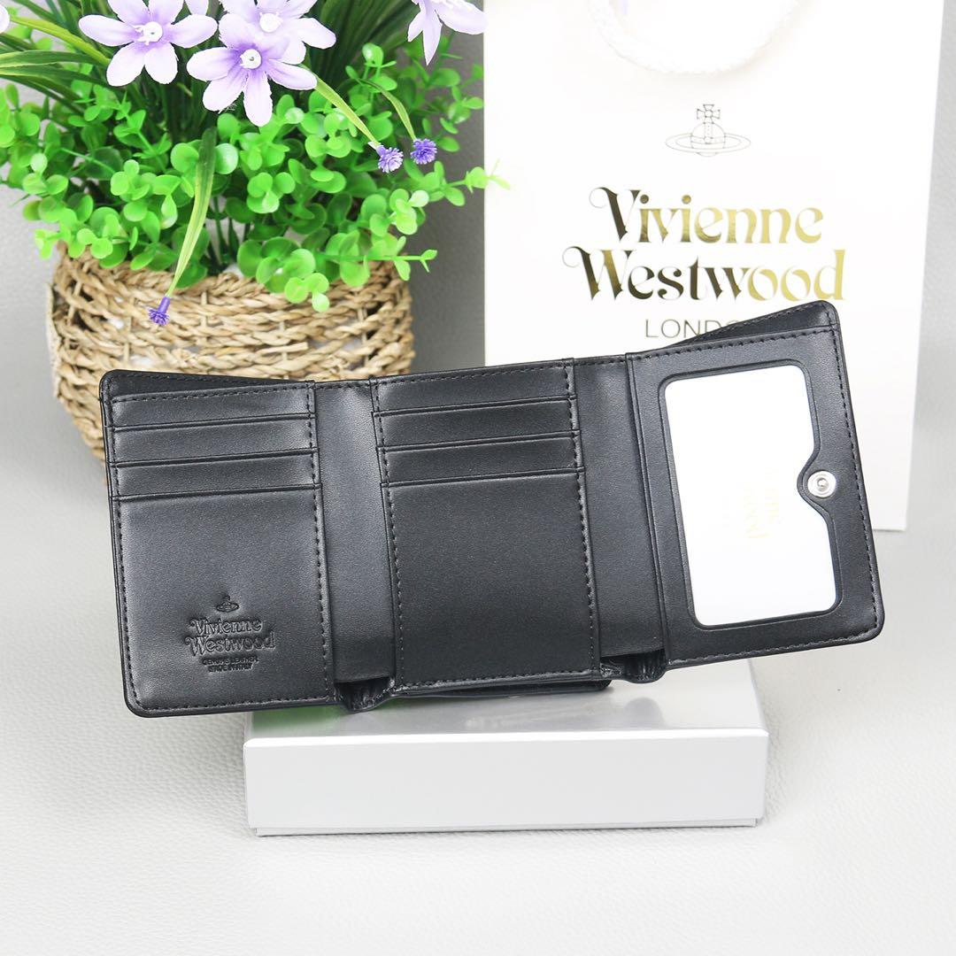 Vivienne Westwood ヴィヴィアン 三つ折り財布 レザー 金s2