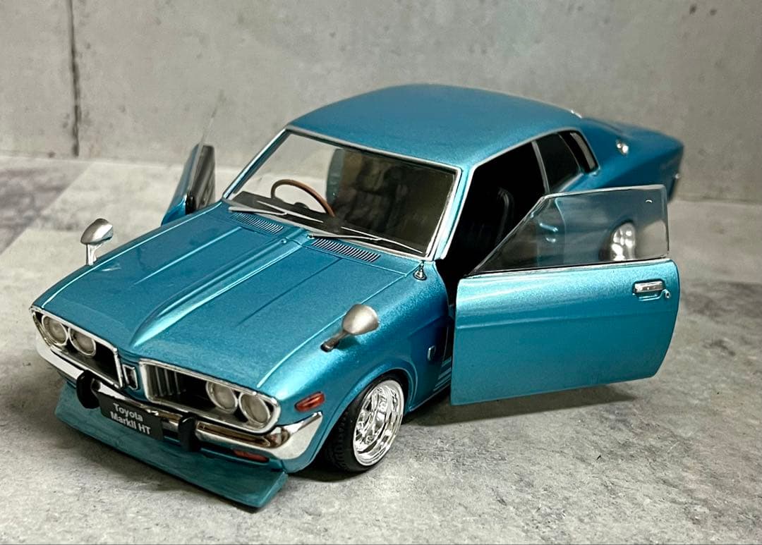 国産名車 1/24 トヨタ マークⅡ カスタム ジオラマ ケース 旧車 ミニカー
