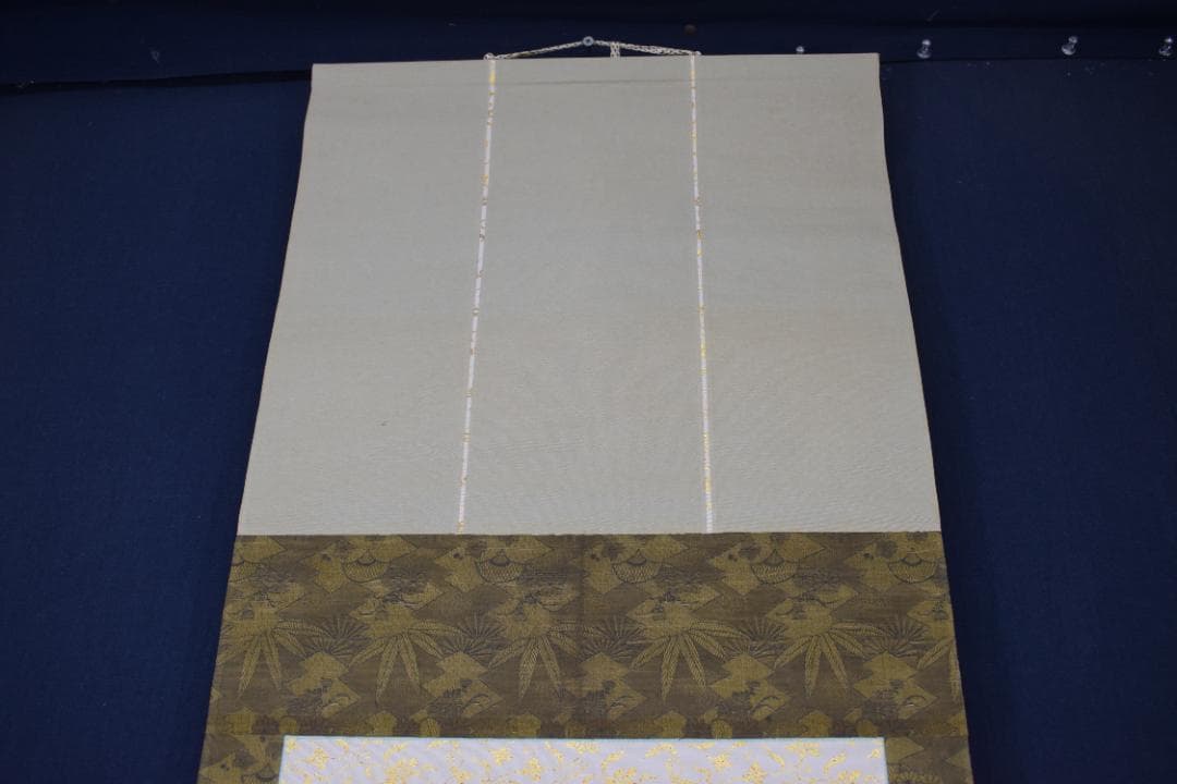 【真作】山岡鉄舟/二行書/秋月・・・/掛軸☆宝船☆Z-293