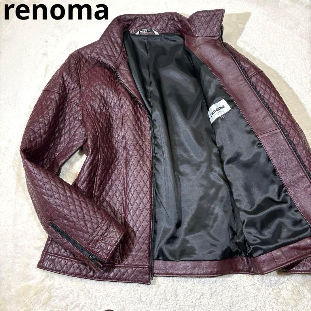 renoma HOMME ゴートスキン キルティング レザージャケット