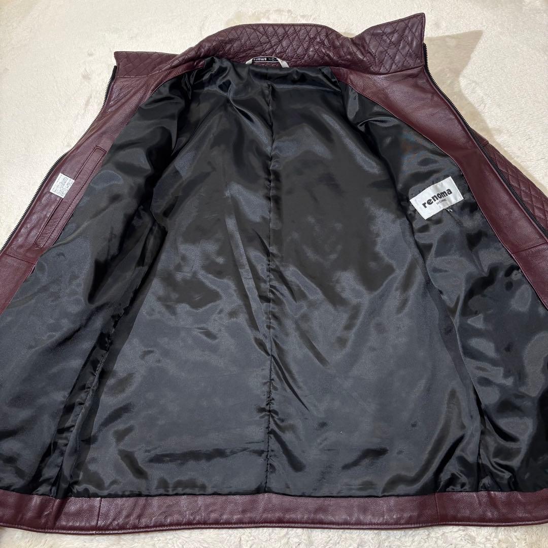 renoma HOMME ゴートスキン キルティング レザージャケット