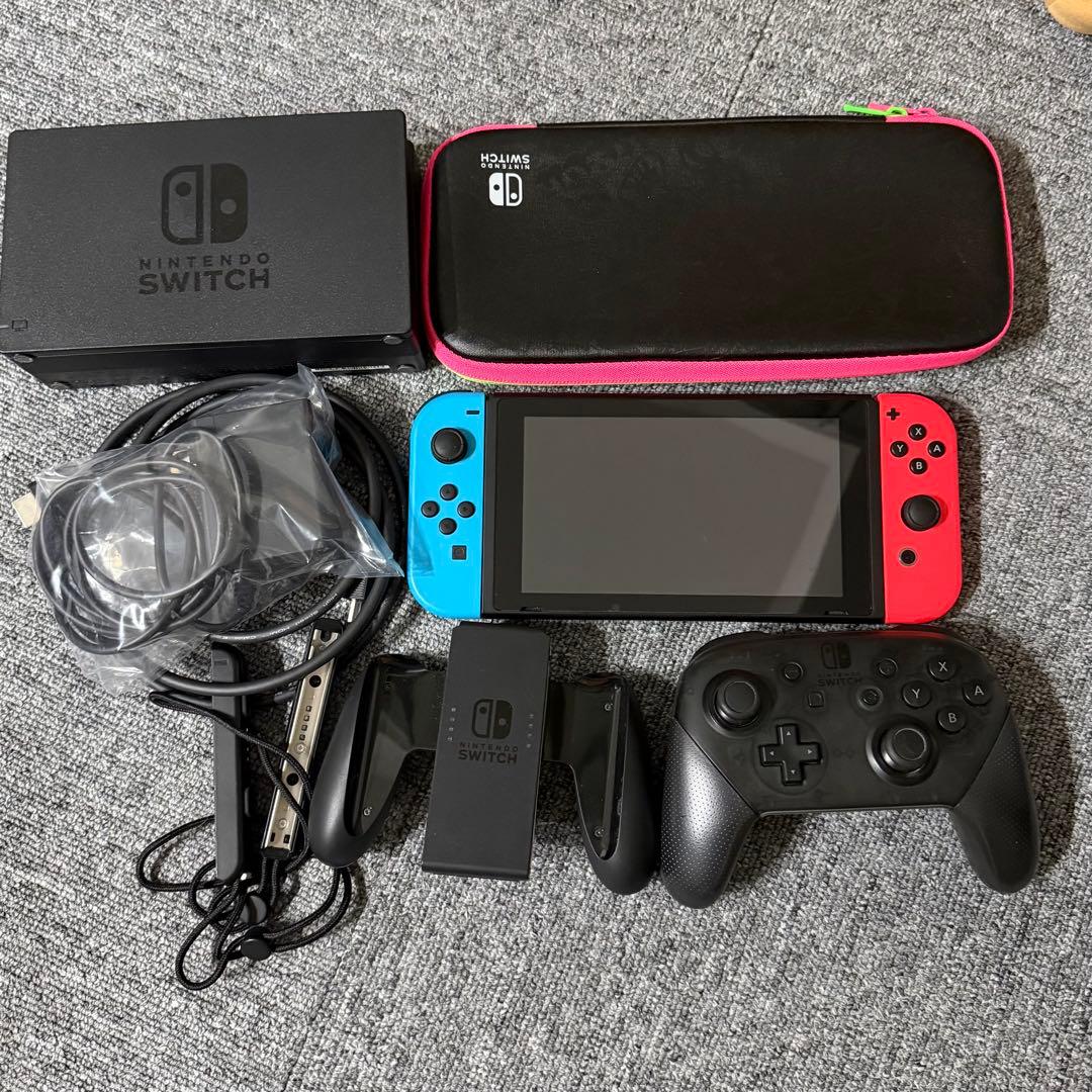 Nintendo Switch 本体 青/赤 付属品完備 プロコン付
