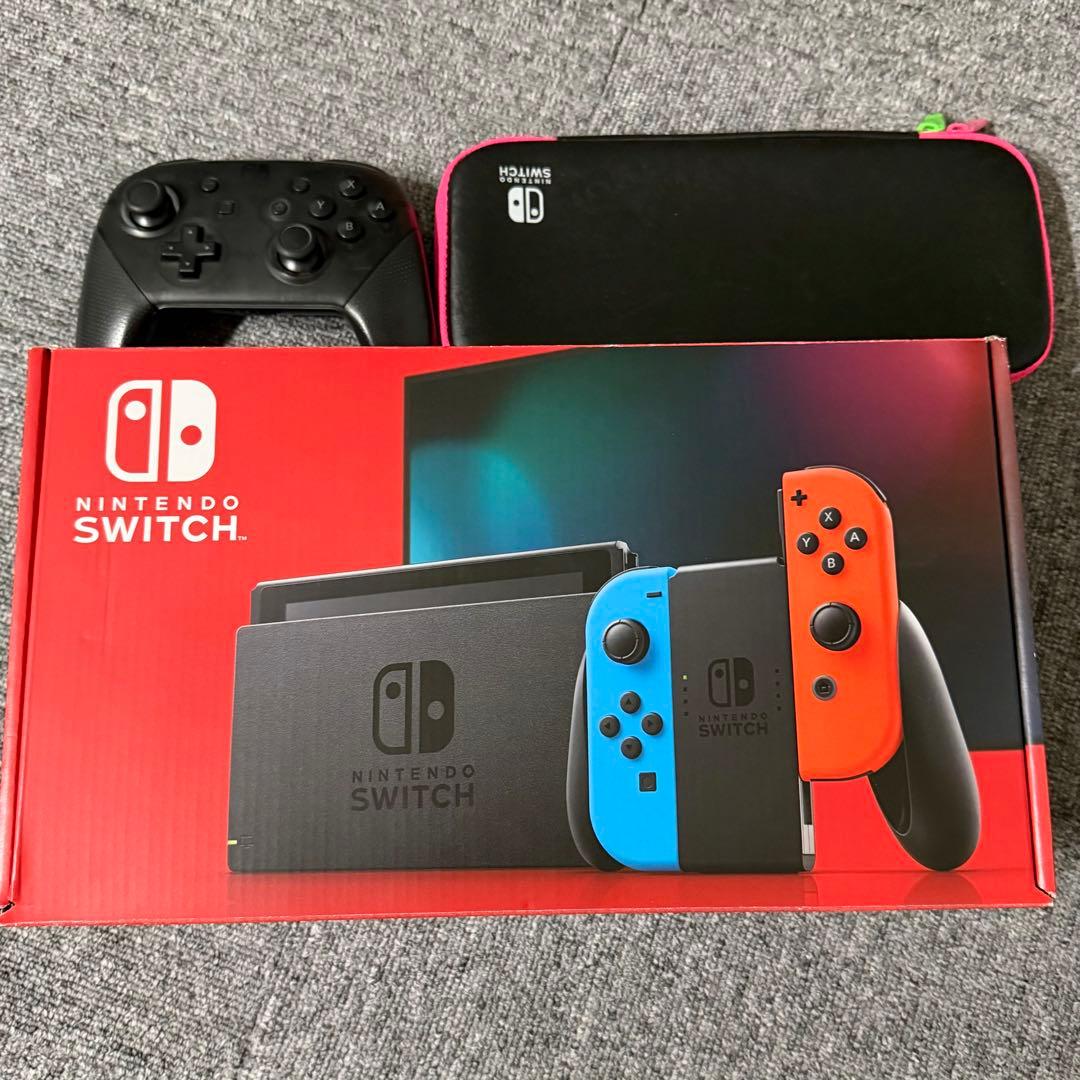 Nintendo Switch 本体 青/赤 付属品完備 プロコン付