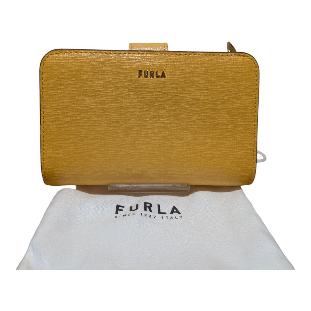 【新品未使用】 FURLA フルラ BABYLON(バビロン) M コンパクト黄