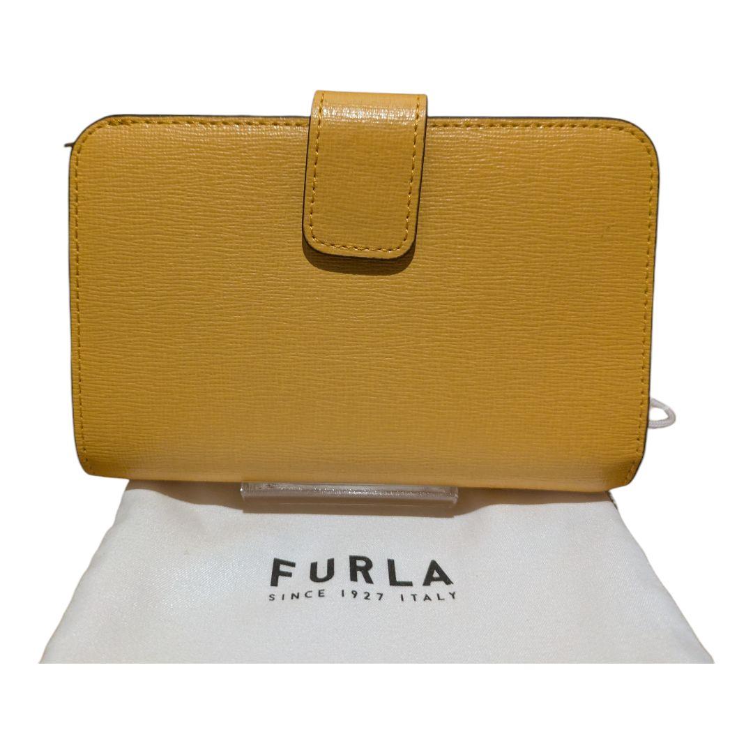 【新品未使用】 FURLA フルラ BABYLON(バビロン) M コンパクト黄