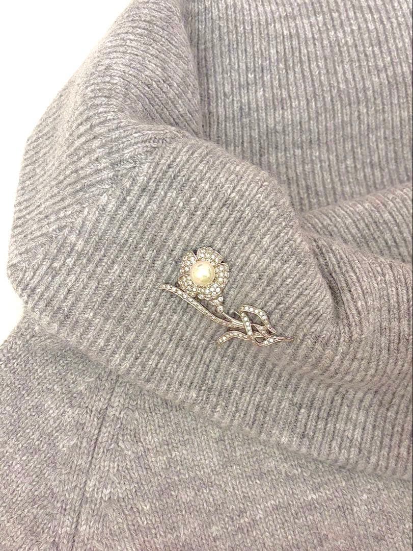 ヴァンドームブティック　パールフラワーブローチ　リボンペースト