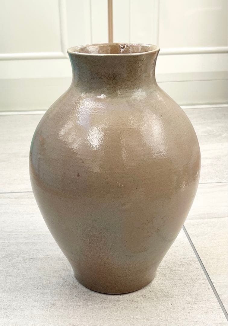 備前焼 壺 未使用品 裏刻印あり 高さ約32cm 茶道具 骨董品 陶芸 和陶器