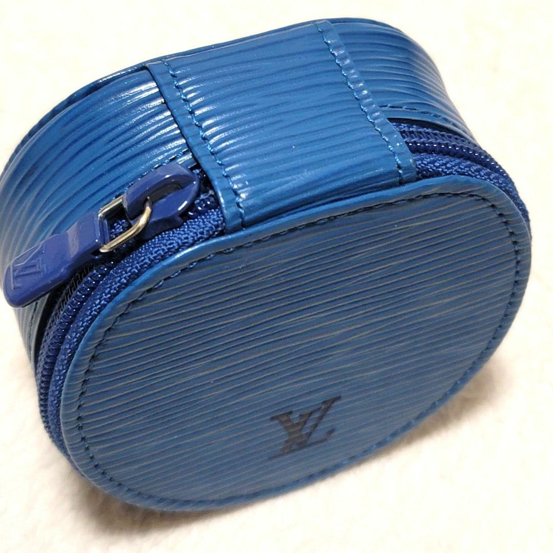 極美品 ルイヴィトン エピ レザー マルチケース ジュエリーケース ブルー系