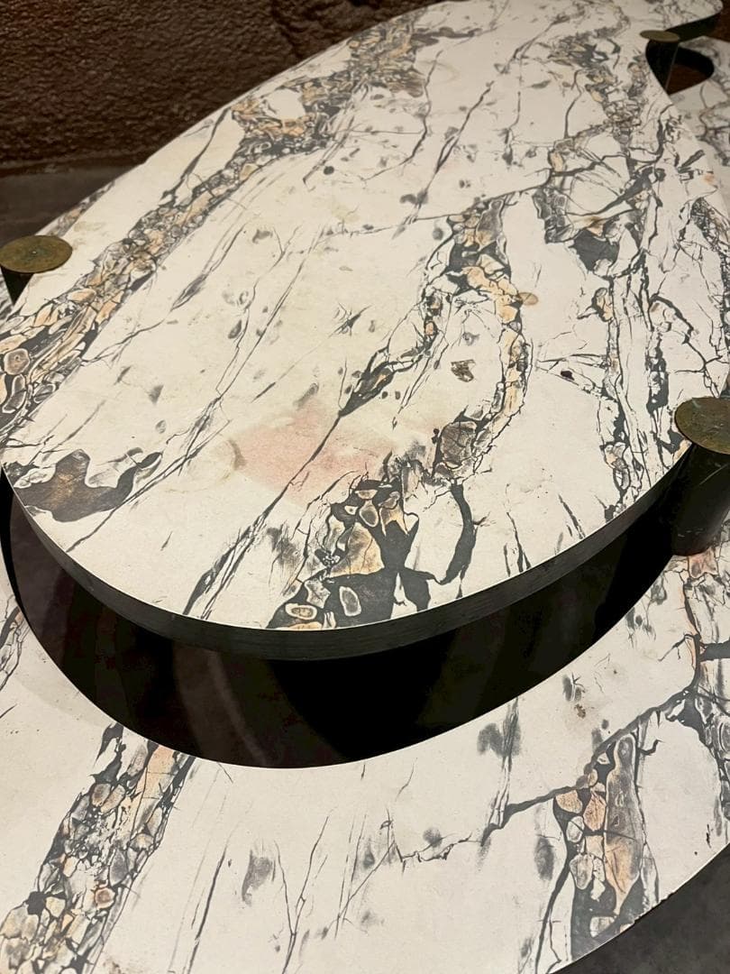 50s ミッドセンチュリー マーブル柄 コーヒーテーブル ローテーブル