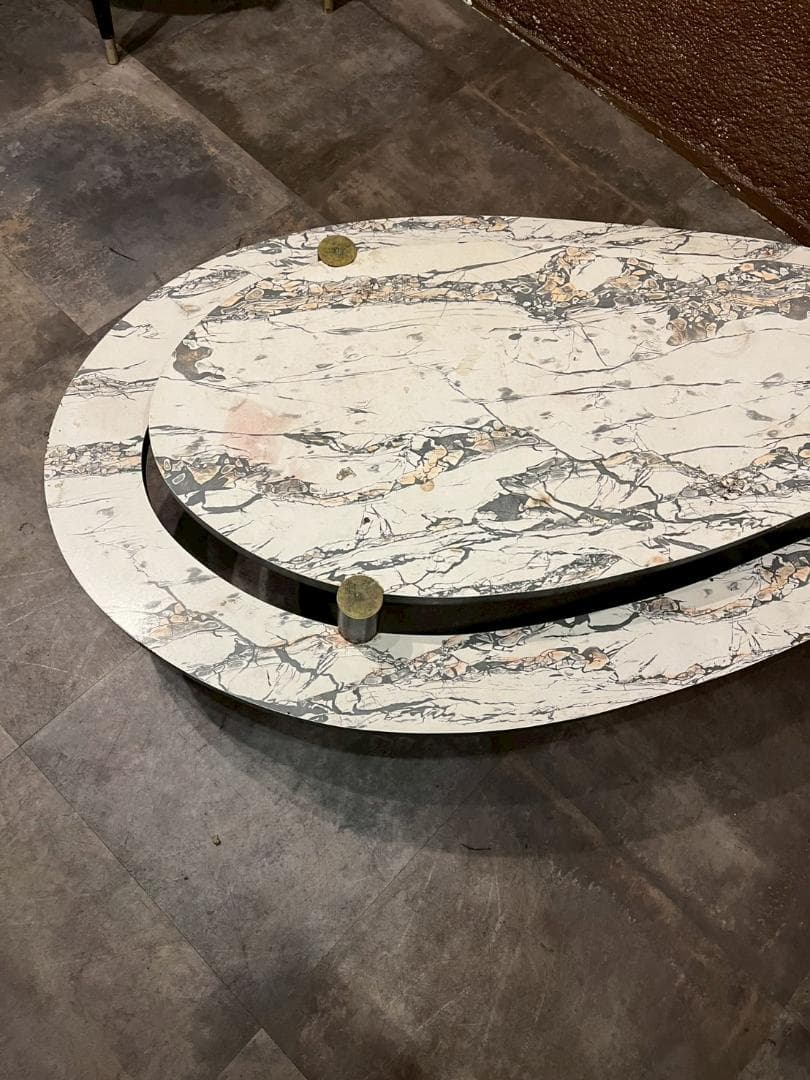 50s ミッドセンチュリー マーブル柄 コーヒーテーブル ローテーブル