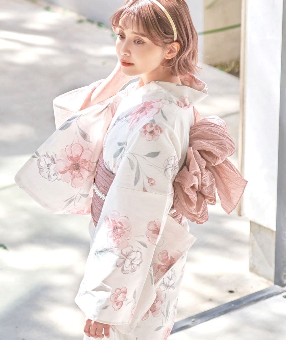 dita ディータ 桜梅桃李 浴衣 5点セット (ピンク)