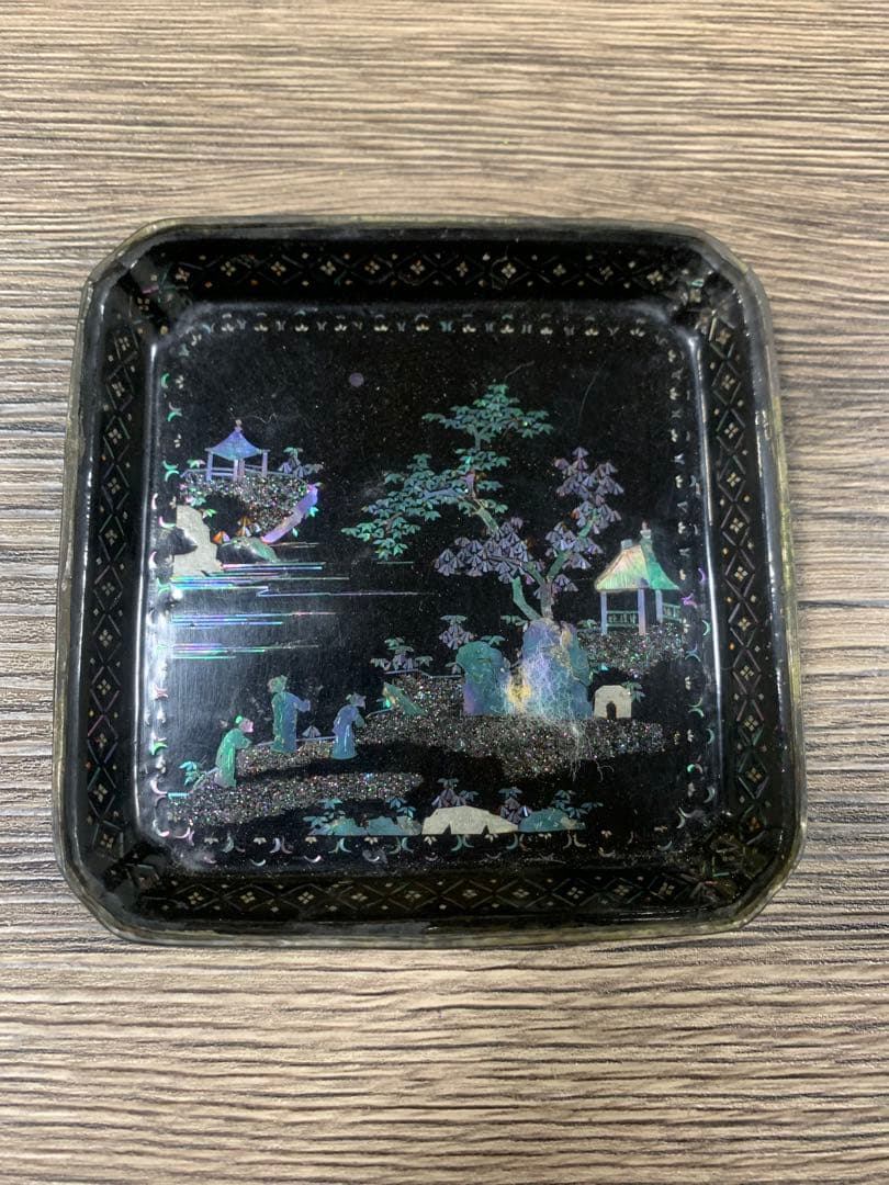 琉球 17〜18世紀 螺鈿 角皿６枚セット