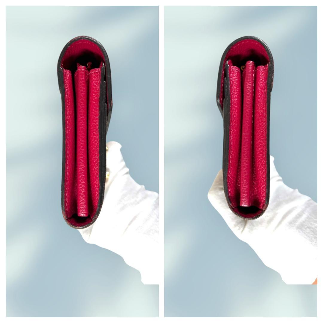 ルイヴィトンLOUIS VUITTON ポルトフォイユ・パラス ブラウン レッド