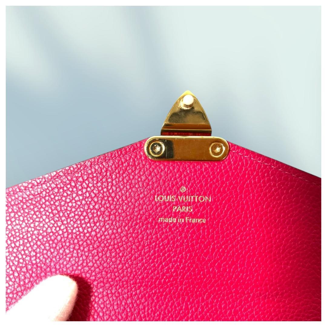 ルイヴィトンLOUIS VUITTON ポルトフォイユ・パラス ブラウン レッド