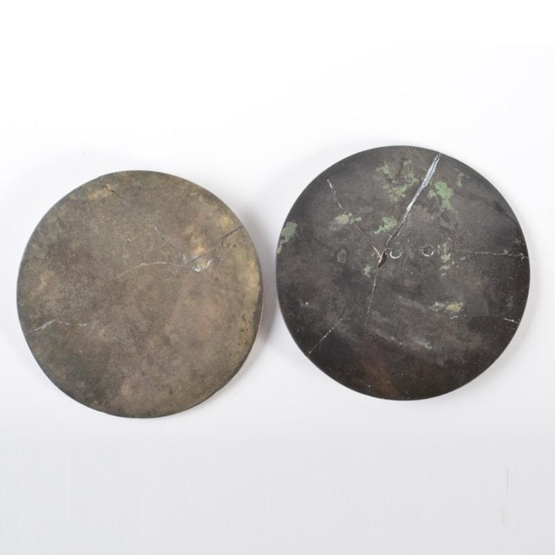 中国　古銅　神獣饕餮文　銅鏡　古鏡　二点　V　5633