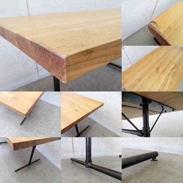 クラッシュゲート■ノットアンティークス■FRAG■ダイニングテーブル■オーク材