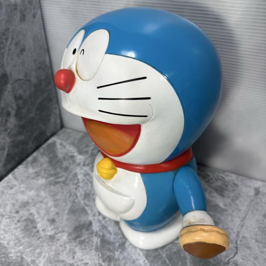 【希少品】ドラえもん 大型 貯金箱 約28cm 底蓋有り ソフビ 当時物 レトロ