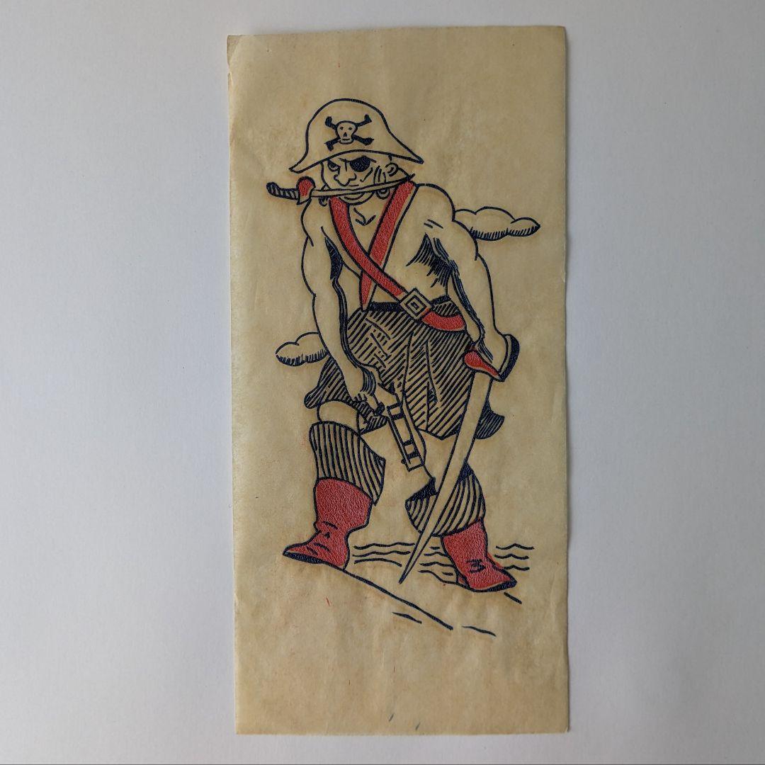 ビンテージ 転写紙 アイロンプリント パイレーツ 海賊 古着 50s 60s