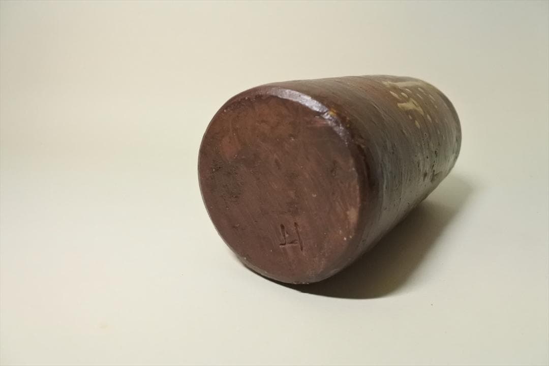 江戸前期　古備前　蝋燭徳利　アンティーク　骨董品　酒器　花生