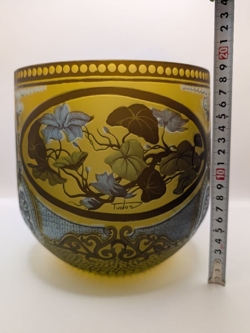 アールヌーボー ガラス作品　花器　インテリア