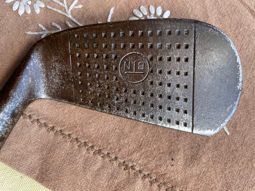 アンティーク　木製　ゴルフ　クラブ　ヒッコリー　アイアン　E　100年　アメリカ