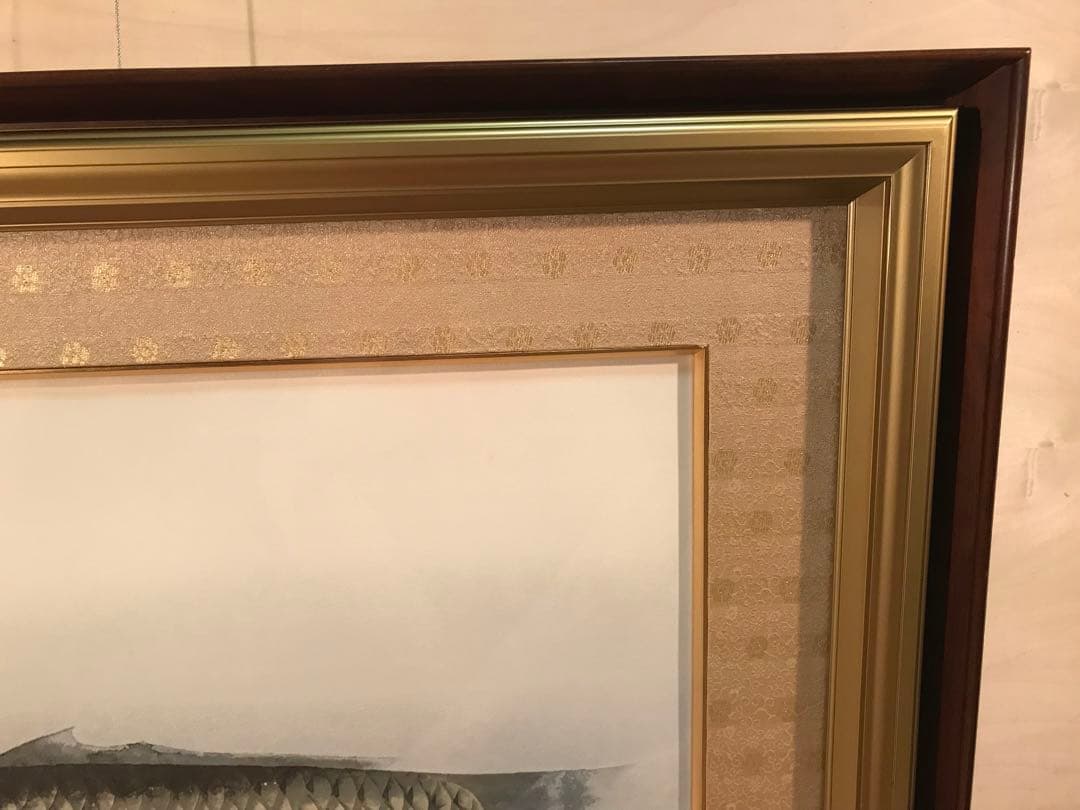 奥村土牛　「鯉」　リトグラフ　刷り込みサイン・落款・作品証明シール有り