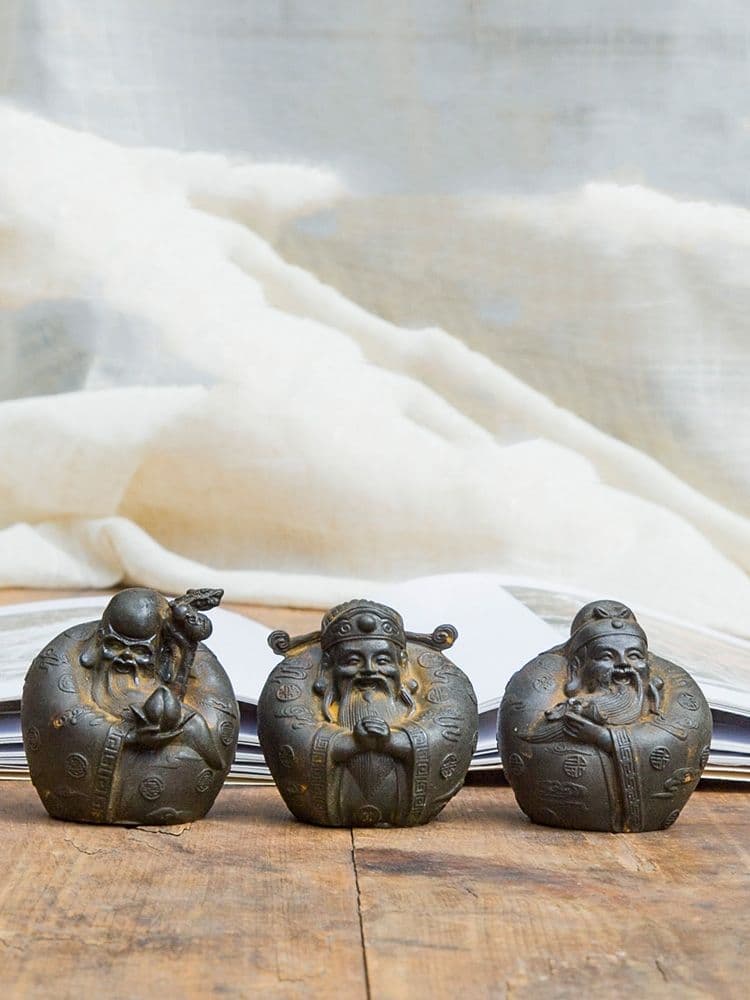 福禄寿三ツ星 茶道具 装飾品 工芸品 美術品 置物