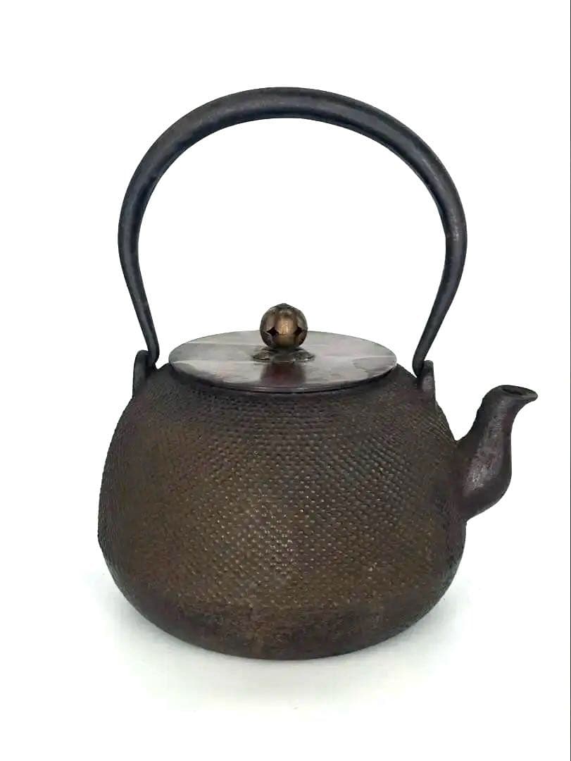 龍文堂　鉄瓶　時代物　明治　大正　煎茶道具　南部鉄瓶