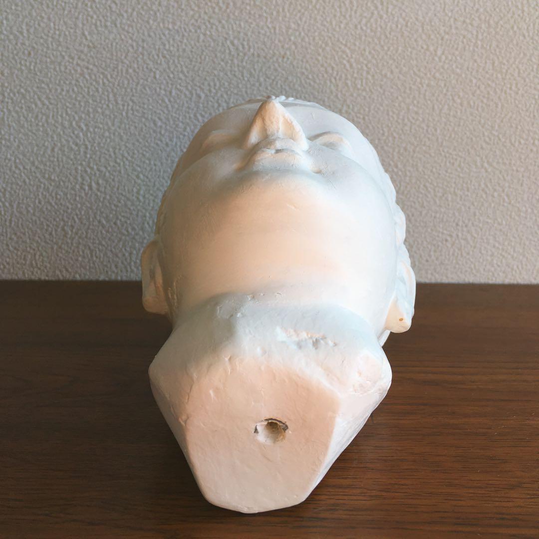 インテリア置物　石膏レプリカ　仏頭部 パキスタン　カラチ国立博物館蔵品レプリカ