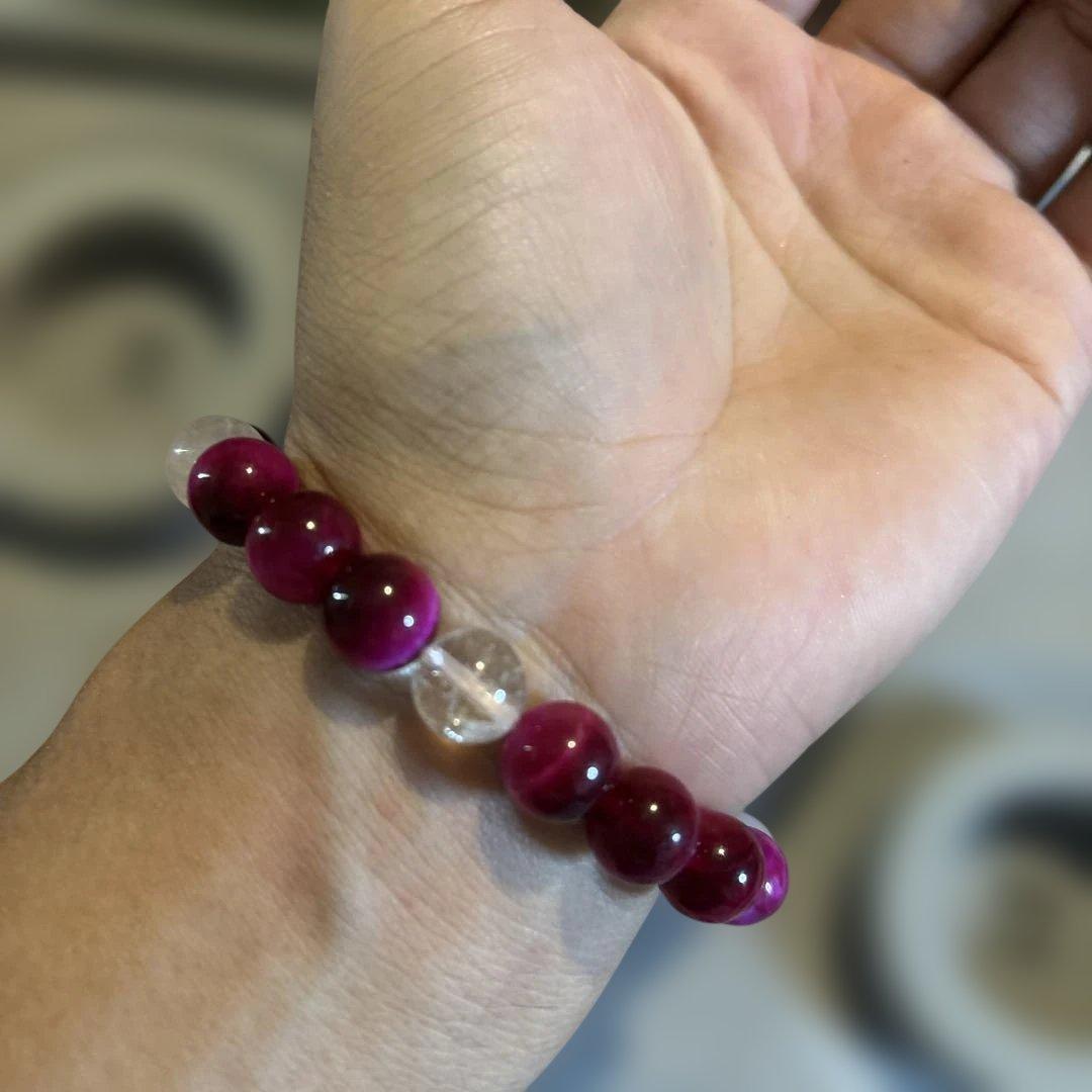 ズーンとくるよ！ピンクタイガーアイたんと水晶とローズクオーツたん！