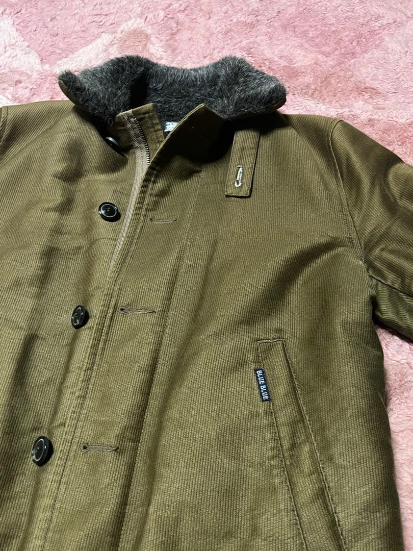 BLUE BLUE/デッキジャケット/カーキ/メンズLサイズ/日本製