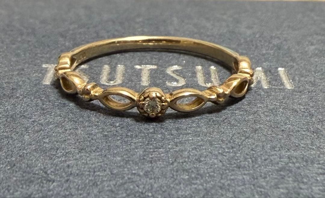 TSUTSUMI K10イエローゴールドダイヤモンドリング