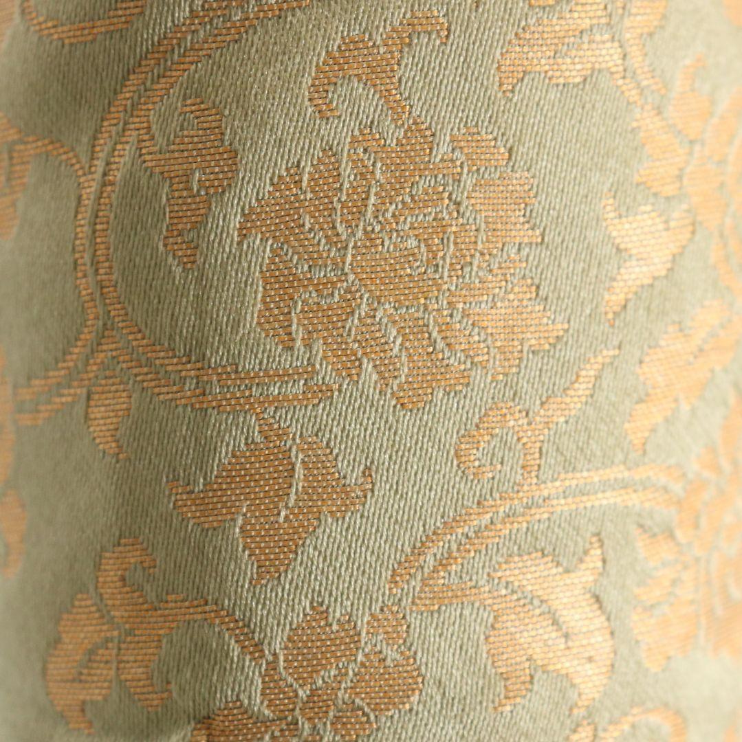 時代 古信楽焼 肩衝 茶入 花唐草文仕覆 茶道具 共箱　V916