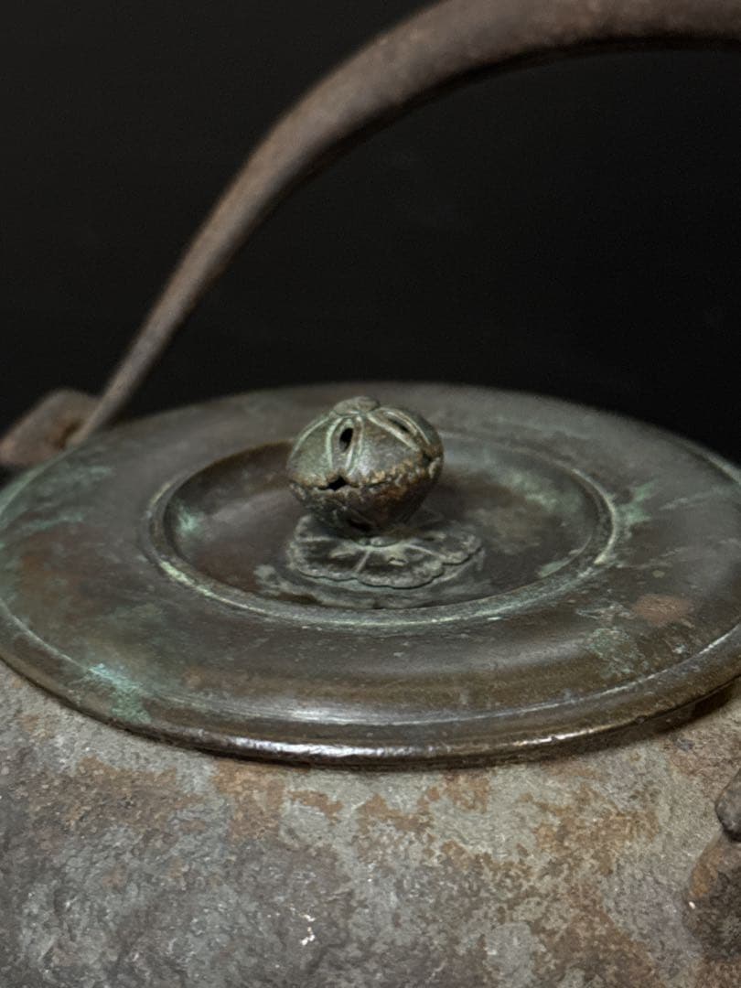 龍文堂 造 金銀象嵌 富士華鳥図 鉄瓶 茶道具