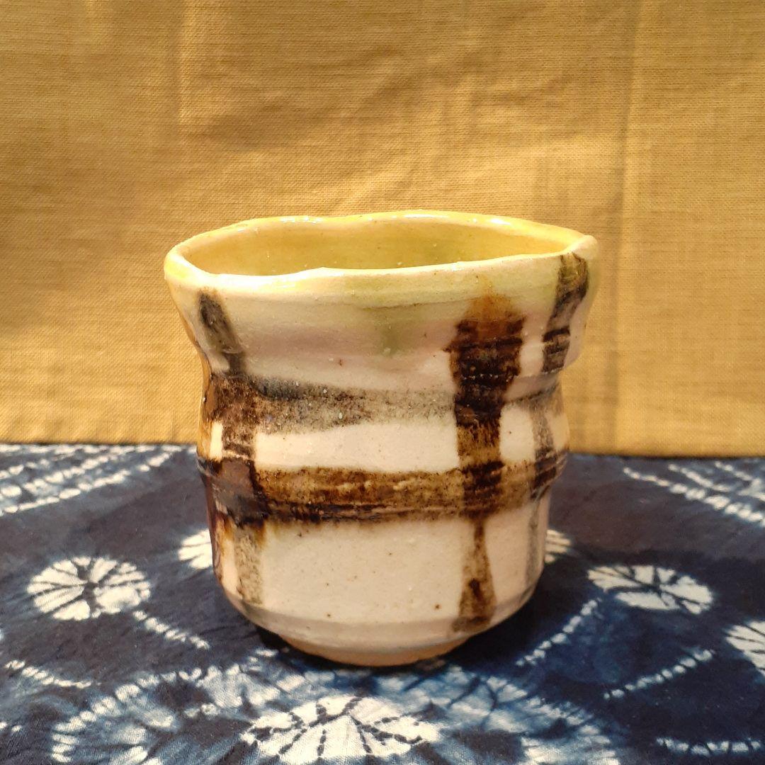 故、加藤仁　作　井ケ田紋様織部茶碗