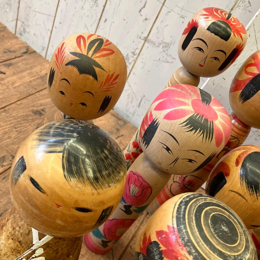 昭和レトロ こけし 小芥子 21体セット まとめ売り 日本人形 伝統工芸品