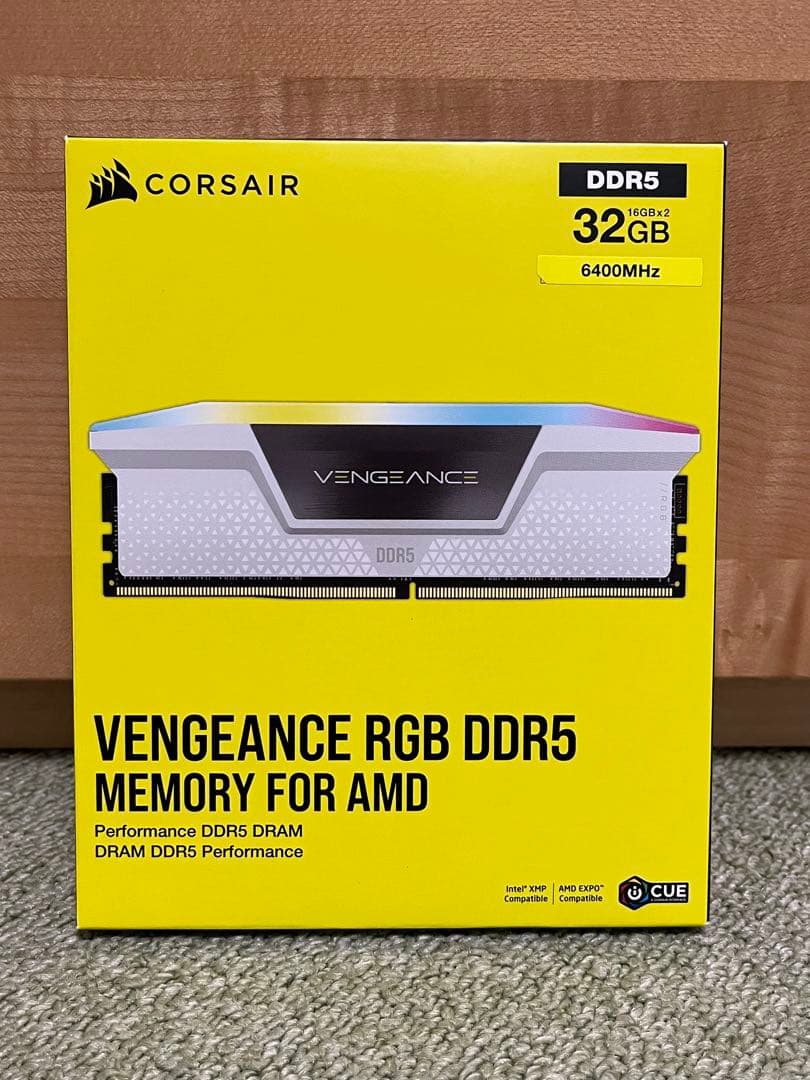 未開封【6400MHz CL32】CORSAIR RGB DDR5 32GB