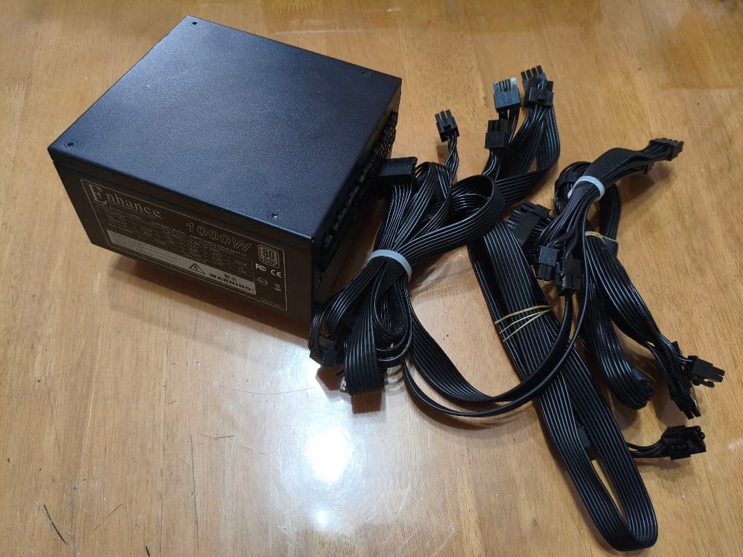 動作確認済！Enhance 1000W ATX電源ユニット 80+プラチナ