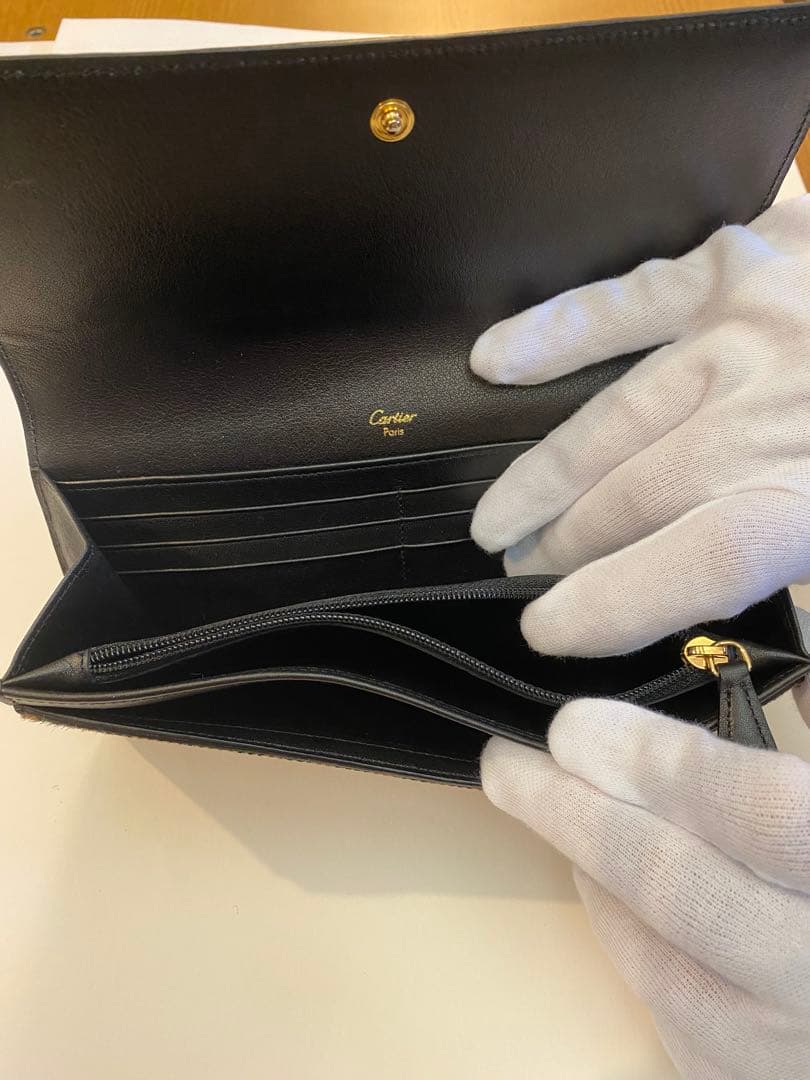 カルティエ　Cartier 長財布　 ハラコ　ゼブラ　箱付き