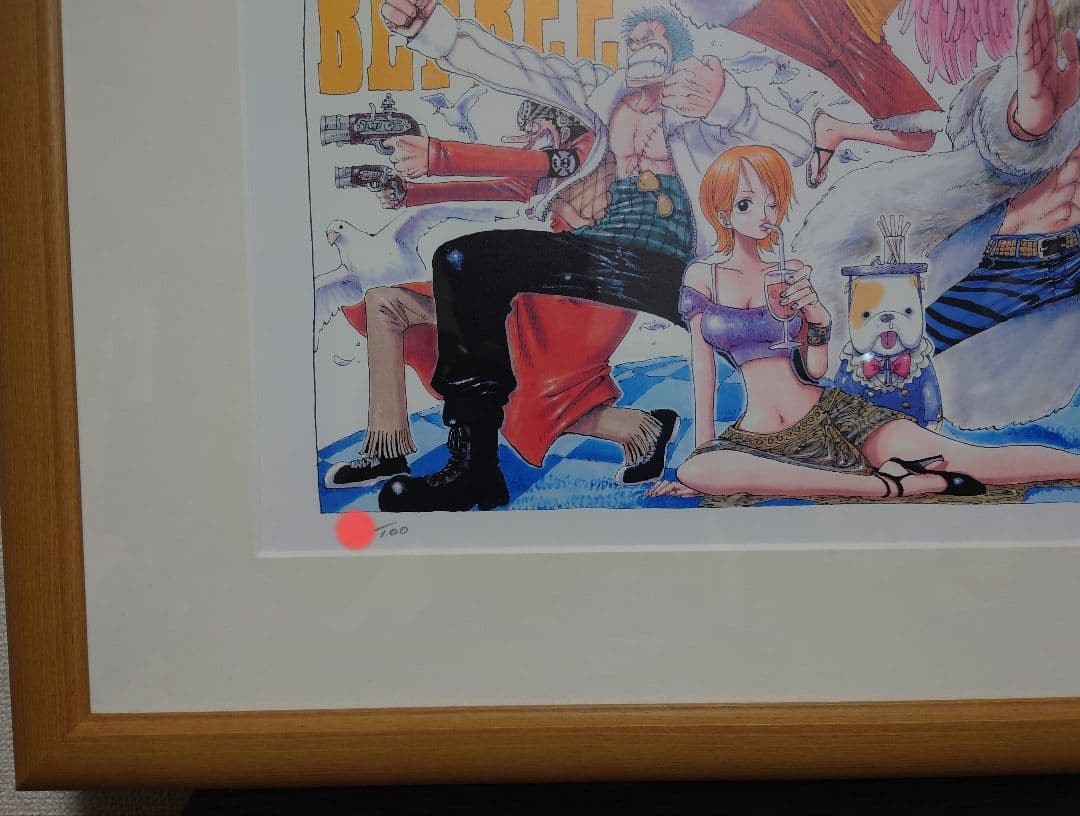 ワンピース 複製原画 尾田先生直筆サイン入り 限定100枚 シリアルNO.入り