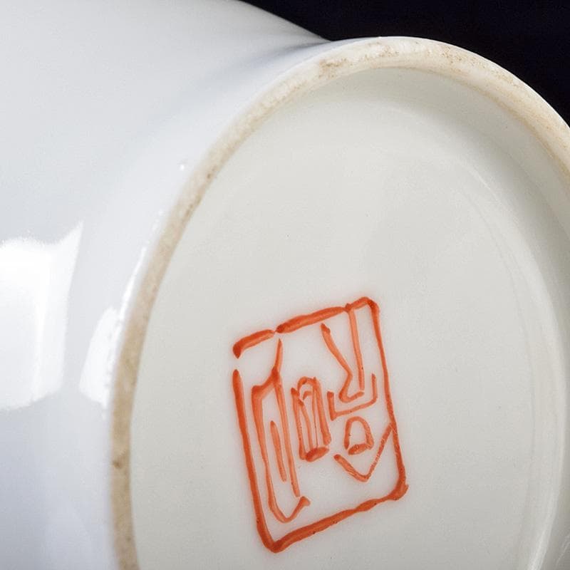 中国　粉彩　漢詩蝉文瓶　M　R8100